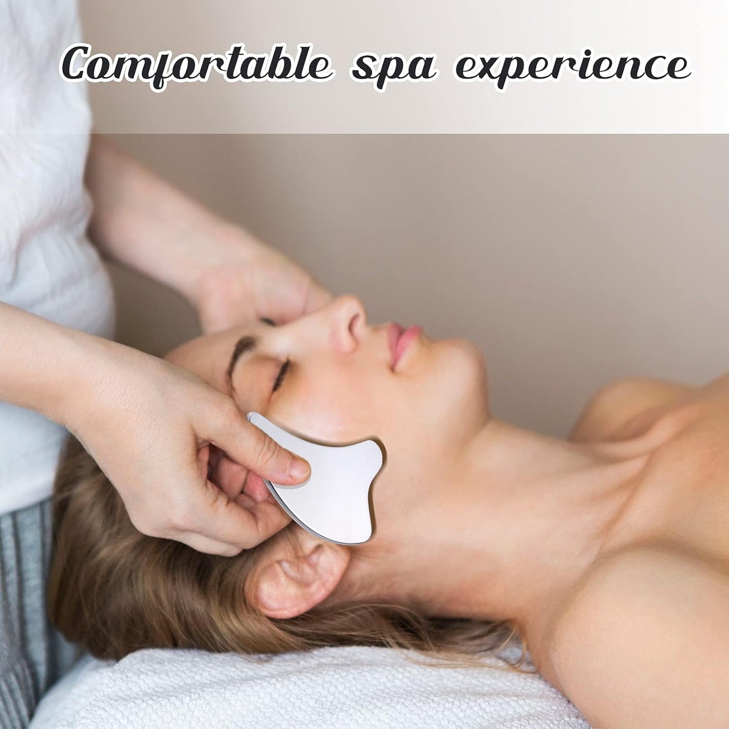 Stainless Steel Gua Sha Facial Tools Guasha for Face Metal Gua Sha Tighten Skin Massage Guasha Beauty Tool for Body Eyes Neck Massager with Travel Pouch Skin Care Gifts (Dolphin Style)