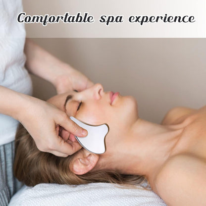 Stainless Steel Gua Sha Facial Tools Guasha for Face Metal Gua Sha Tighten Skin Massage Guasha Beauty Tool for Body Eyes Neck Massager with Travel Pouch Skin Care Gifts (Dolphin Style)